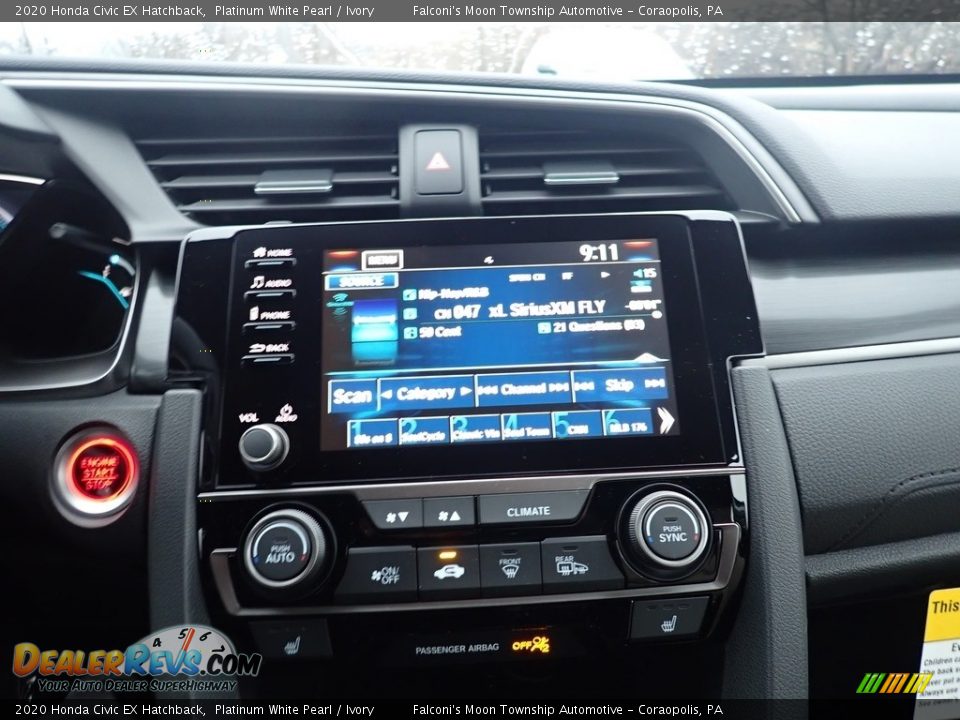 2020 Honda Civic EX Hatchback Platinum White Pearl / Ivory Photo #14