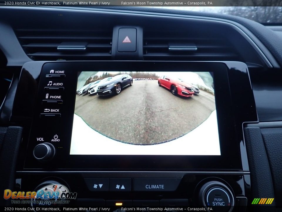2020 Honda Civic EX Hatchback Platinum White Pearl / Ivory Photo #15