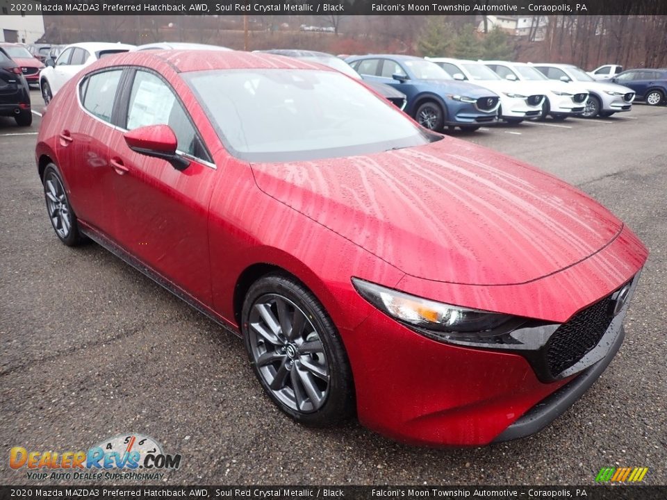 Front 3/4 View of 2020 Mazda MAZDA3 Preferred Hatchback AWD Photo #3