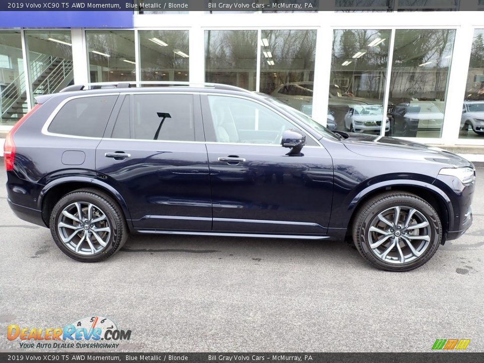 2019 Volvo XC90 T5 AWD Momentum Blue Metallic / Blonde Photo #2