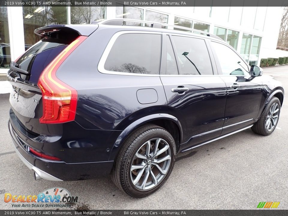 2019 Volvo XC90 T5 AWD Momentum Blue Metallic / Blonde Photo #3