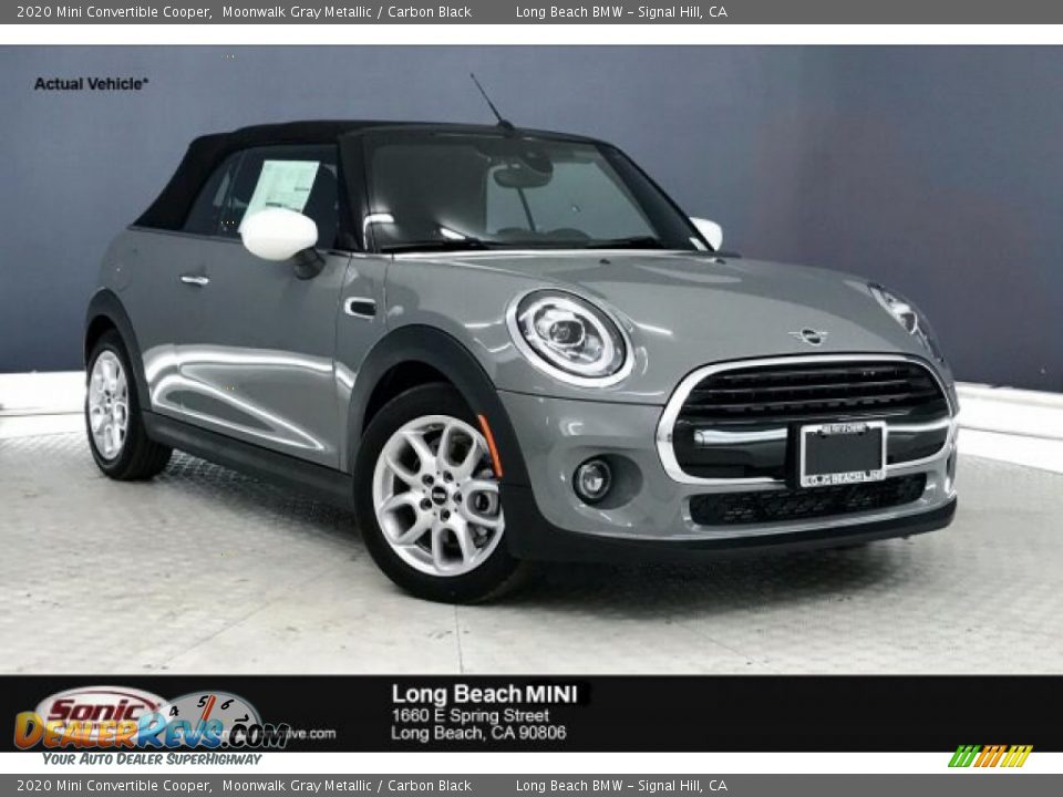 2020 Mini Convertible Cooper Moonwalk Gray Metallic / Carbon Black Photo #1