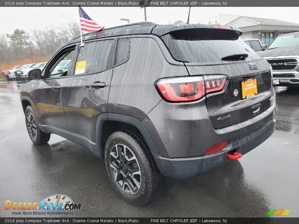 2019 Jeep Compass Trailhawk 4x4 Granite Crystal Metallic / Black/Ruby Photo #10