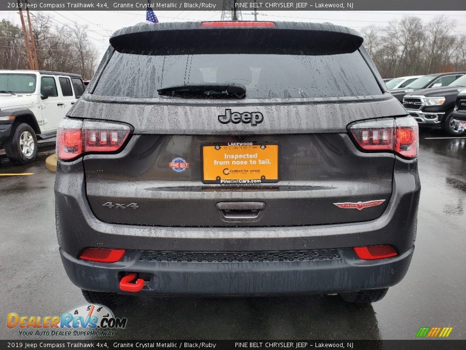 2019 Jeep Compass Trailhawk 4x4 Granite Crystal Metallic / Black/Ruby Photo #11