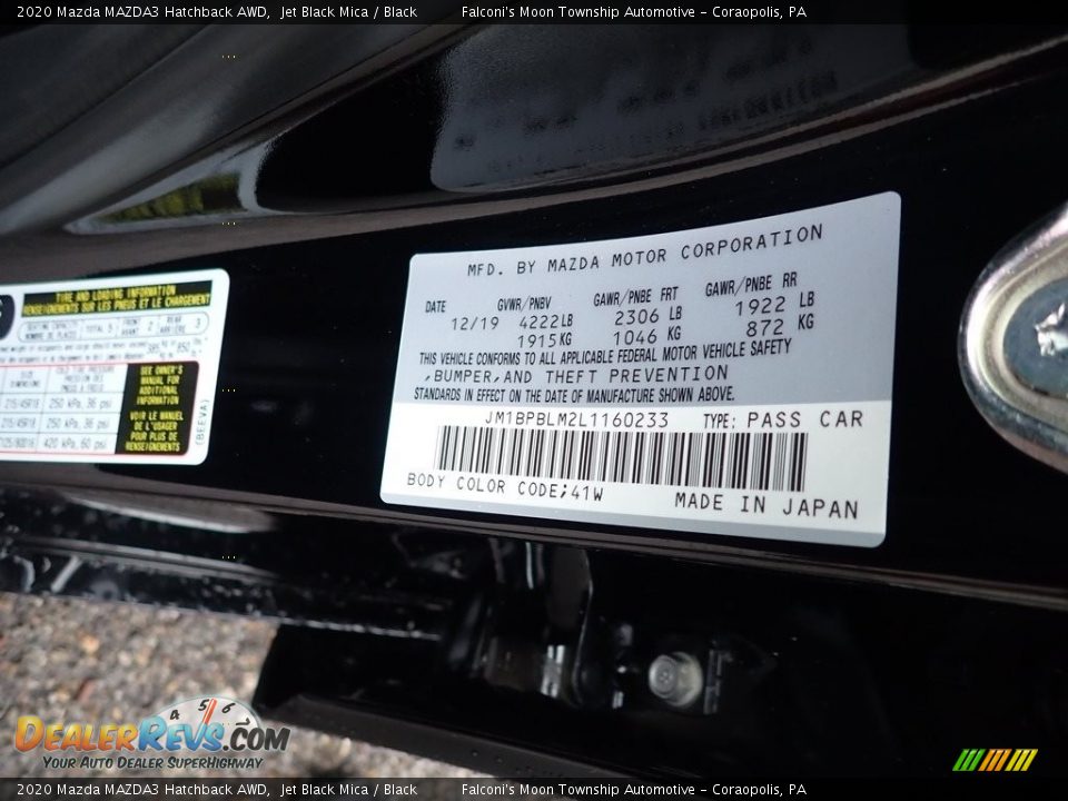 2020 Mazda MAZDA3 Hatchback AWD Jet Black Mica / Black Photo #12