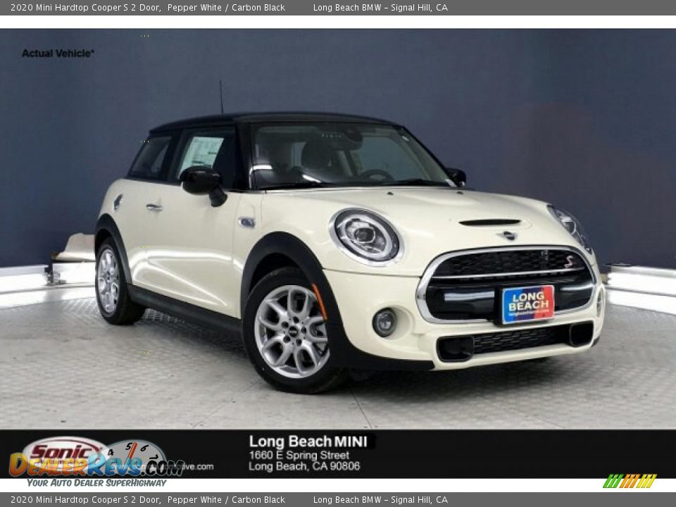 2020 Mini Hardtop Cooper S 2 Door Pepper White / Carbon Black Photo #1