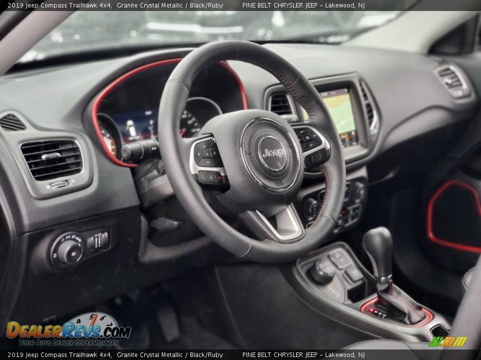 2019 Jeep Compass Trailhawk 4x4 Granite Crystal Metallic / Black/Ruby Photo #26