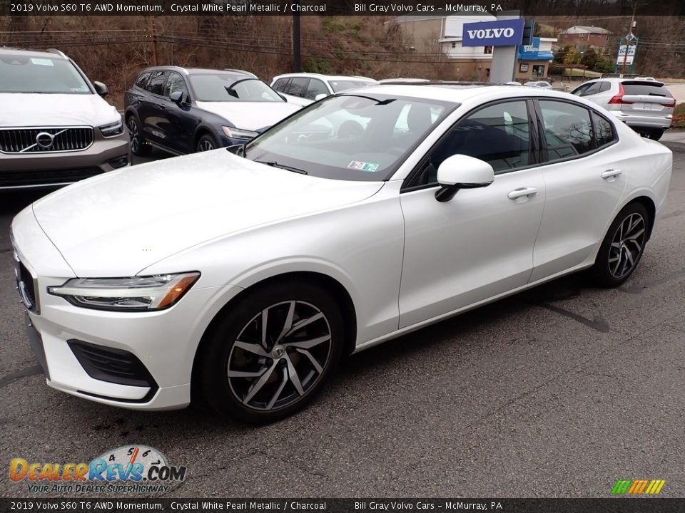 Crystal White Pearl Metallic 2019 Volvo S60 T6 AWD Momentum Photo #8