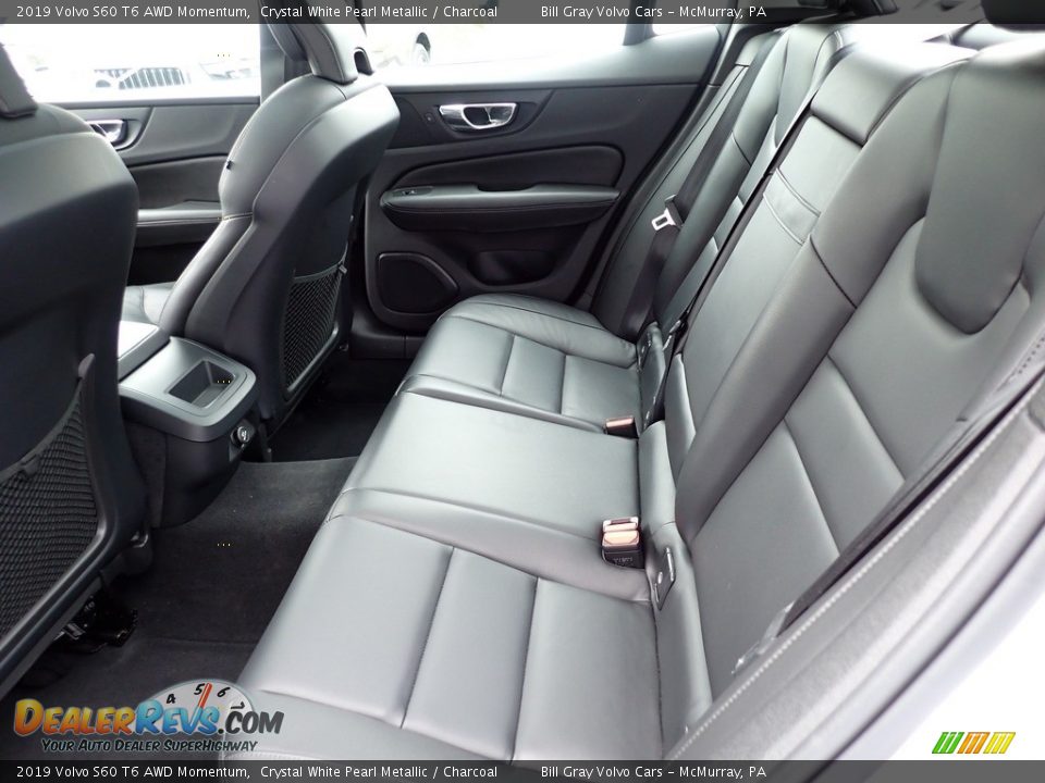 Rear Seat of 2019 Volvo S60 T6 AWD Momentum Photo #12