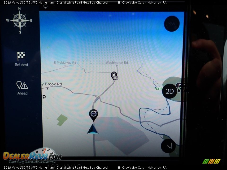 2019 Volvo S60 T6 AWD Momentum Crystal White Pearl Metallic / Charcoal Photo #22