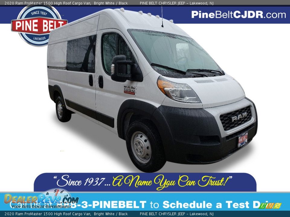 2020 Ram ProMaster 1500 High Roof Cargo Van Bright White / Black Photo #1