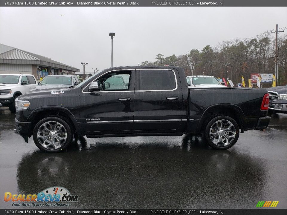 2020 Ram 1500 Limited Crew Cab 4x4 Diamond Black Crystal Pearl / Black Photo #3