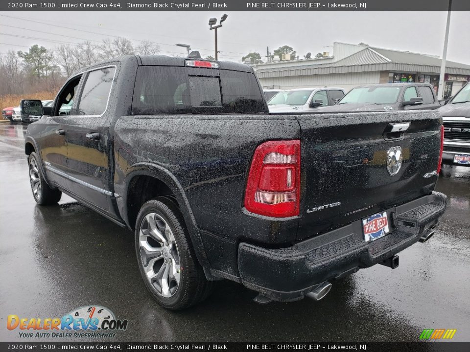 2020 Ram 1500 Limited Crew Cab 4x4 Diamond Black Crystal Pearl / Black Photo #4