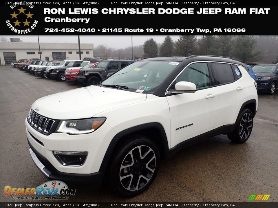 2020 Jeep Compass Limted 4x4 White / Ski Gray/Black Photo #1