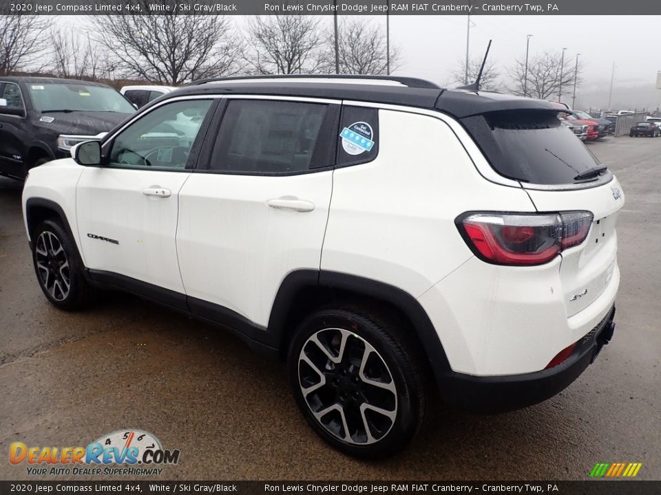 2020 Jeep Compass Limted 4x4 White / Ski Gray/Black Photo #3