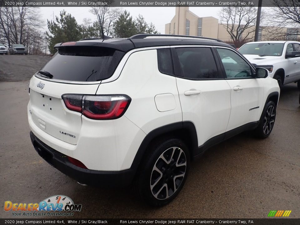 2020 Jeep Compass Limted 4x4 White / Ski Gray/Black Photo #5