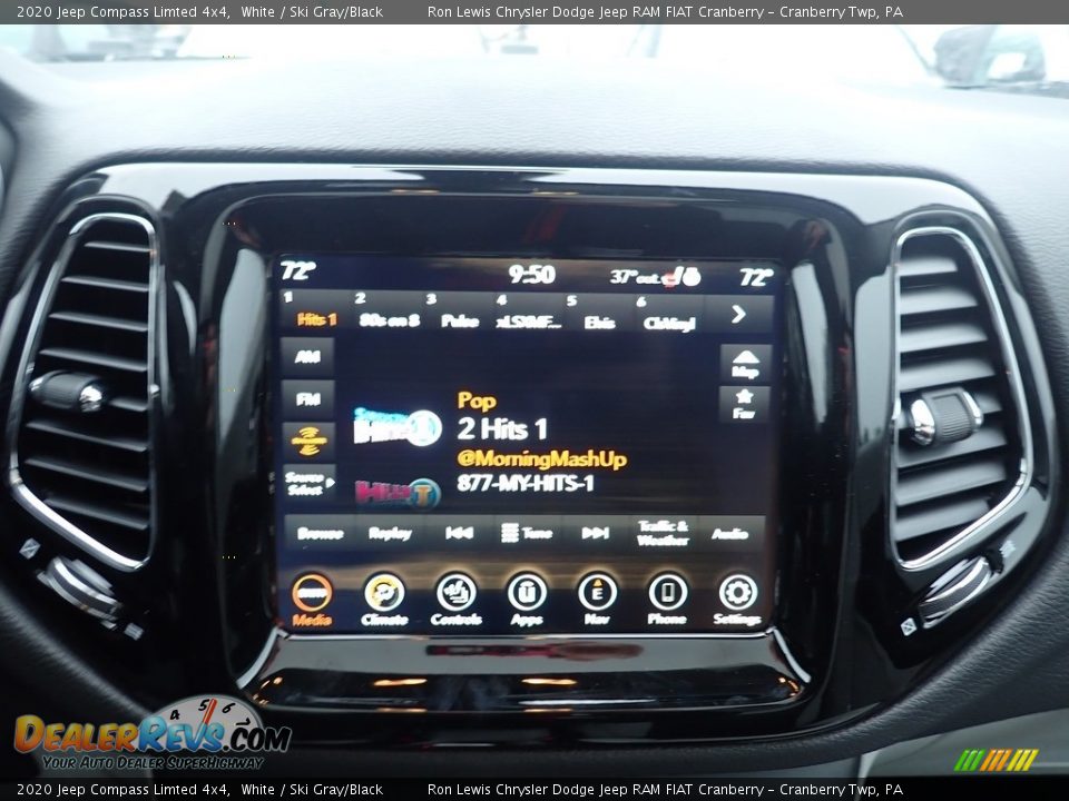 2020 Jeep Compass Limted 4x4 White / Ski Gray/Black Photo #17