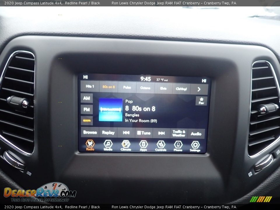 2020 Jeep Compass Latitude 4x4 Redline Pearl / Black Photo #16