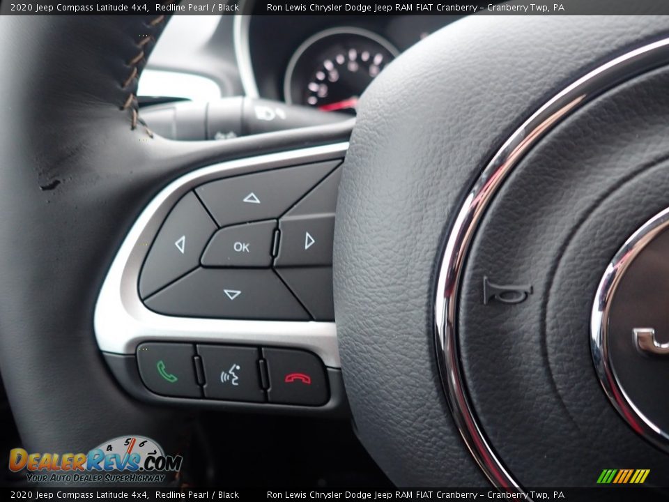 2020 Jeep Compass Latitude 4x4 Redline Pearl / Black Photo #19