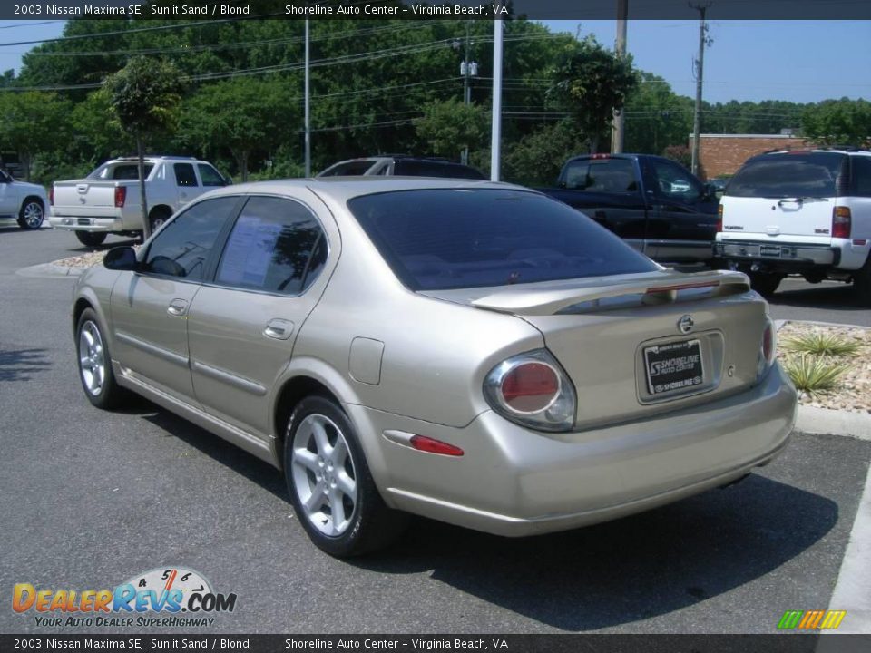 2003 Nissan Maxima SE Sunlit Sand / Blond Photo #3