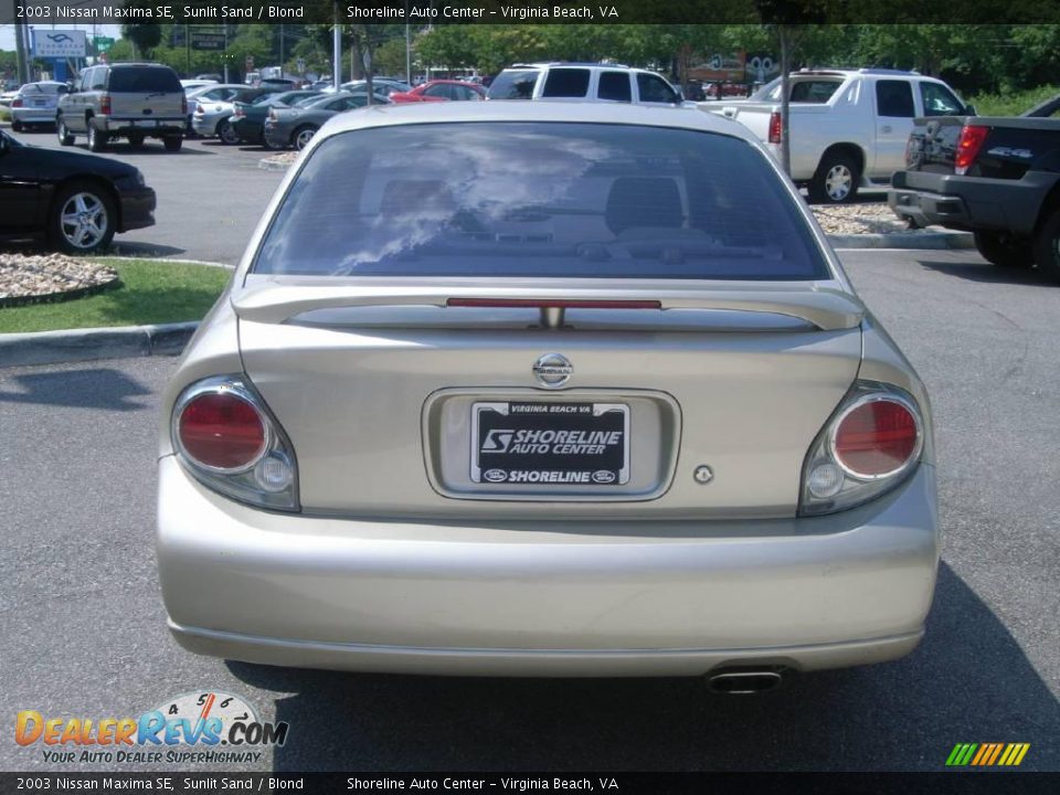 2003 Nissan Maxima SE Sunlit Sand / Blond Photo #4