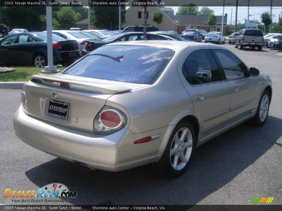 2003 Nissan Maxima SE Sunlit Sand / Blond Photo #5