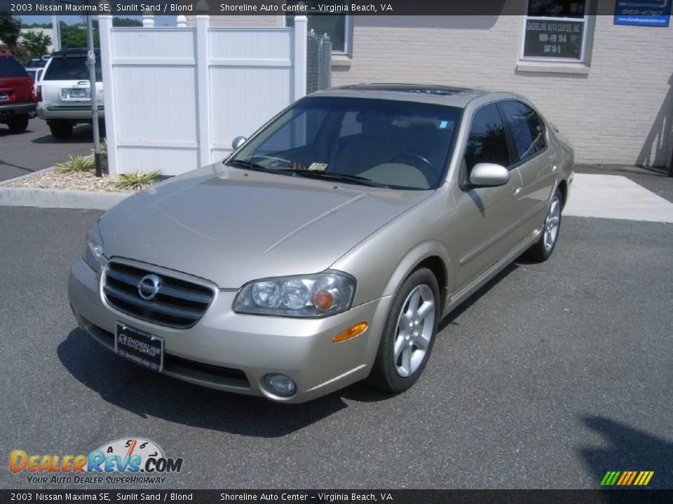 2003 Nissan Maxima SE Sunlit Sand / Blond Photo #8