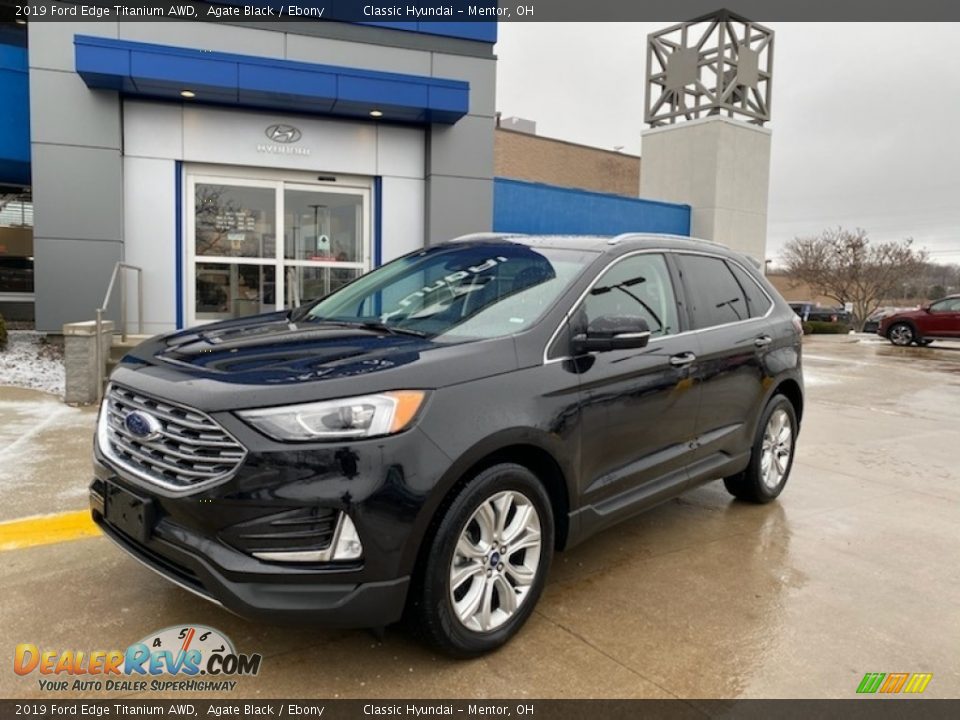 2019 Ford Edge Titanium AWD Agate Black / Ebony Photo #1