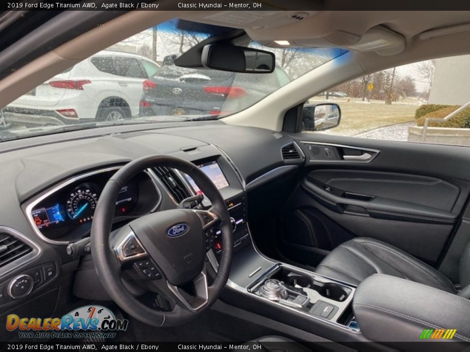 2019 Ford Edge Titanium AWD Agate Black / Ebony Photo #3