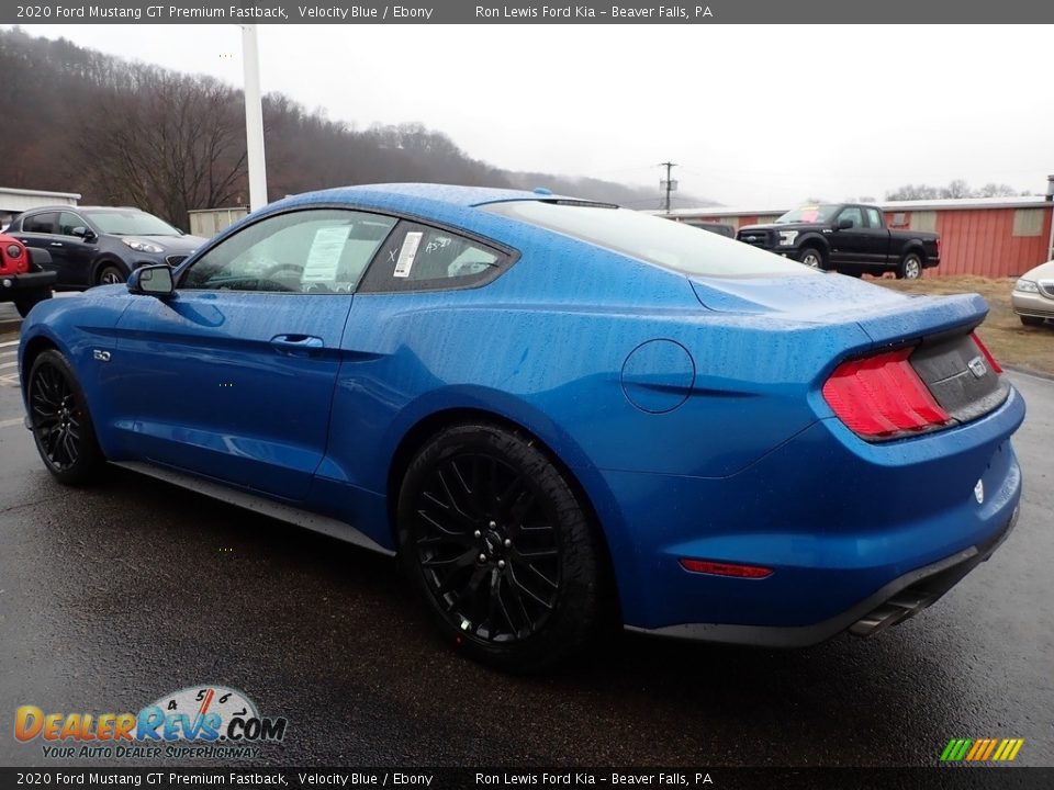 2020 Ford Mustang GT Premium Fastback Velocity Blue / Ebony Photo #4