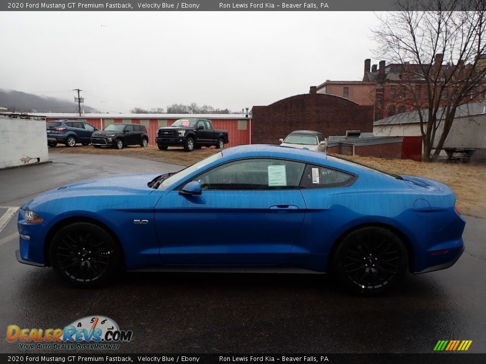 2020 Ford Mustang GT Premium Fastback Velocity Blue / Ebony Photo #5