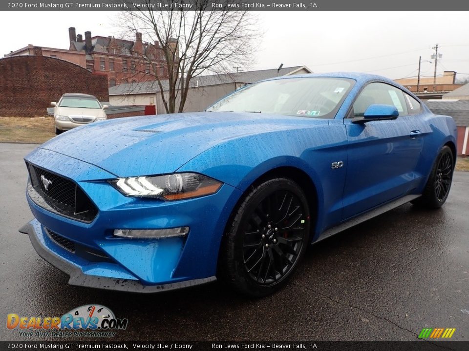 2020 Ford Mustang GT Premium Fastback Velocity Blue / Ebony Photo #6