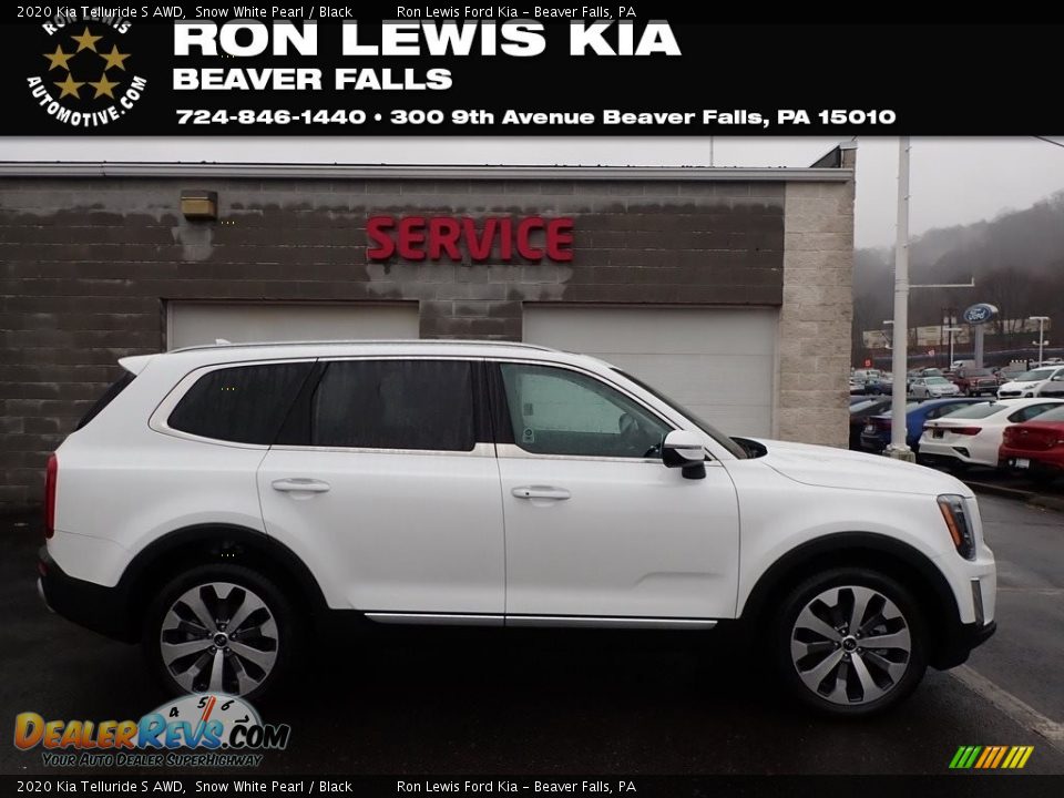2020 Kia Telluride S AWD Snow White Pearl / Black Photo #1