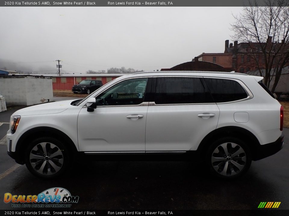 2020 Kia Telluride S AWD Snow White Pearl / Black Photo #6
