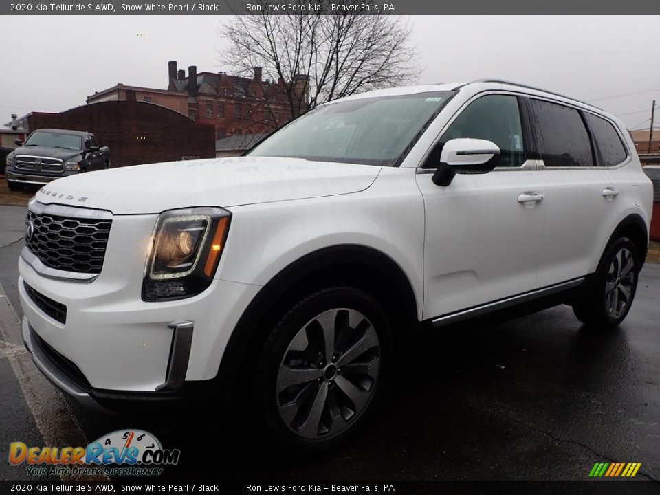 2020 Kia Telluride S AWD Snow White Pearl / Black Photo #7