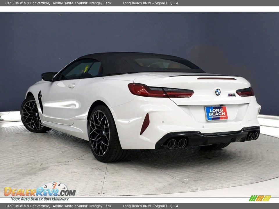 2020 BMW M8 Convertible Alpine White / Sakhir Orange/Black Photo #2