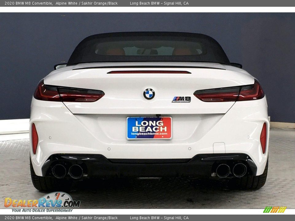 2020 BMW M8 Convertible Alpine White / Sakhir Orange/Black Photo #3