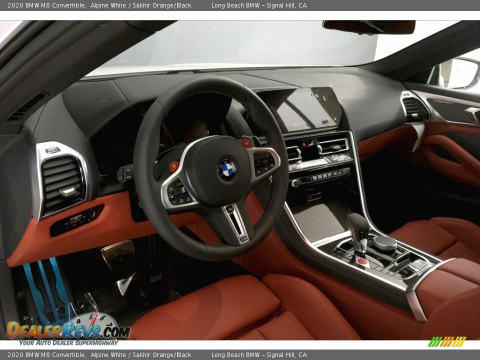 2020 BMW M8 Convertible Alpine White / Sakhir Orange/Black Photo #4