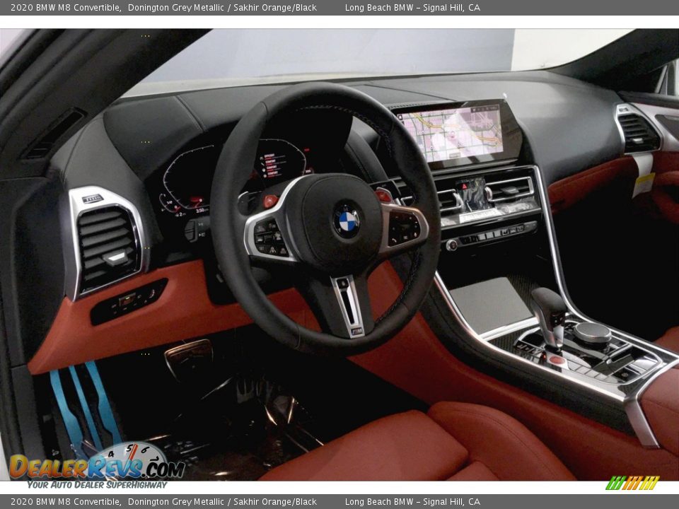 2020 BMW M8 Convertible Donington Grey Metallic / Sakhir Orange/Black Photo #4