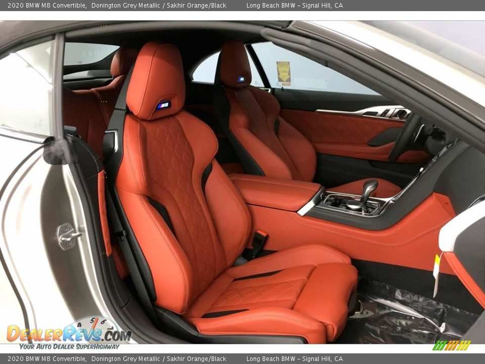 2020 BMW M8 Convertible Donington Grey Metallic / Sakhir Orange/Black Photo #7
