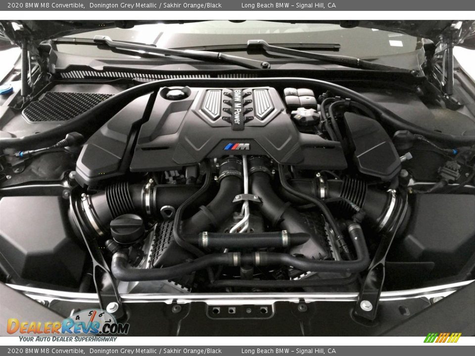 2020 BMW M8 Convertible Donington Grey Metallic / Sakhir Orange/Black Photo #8
