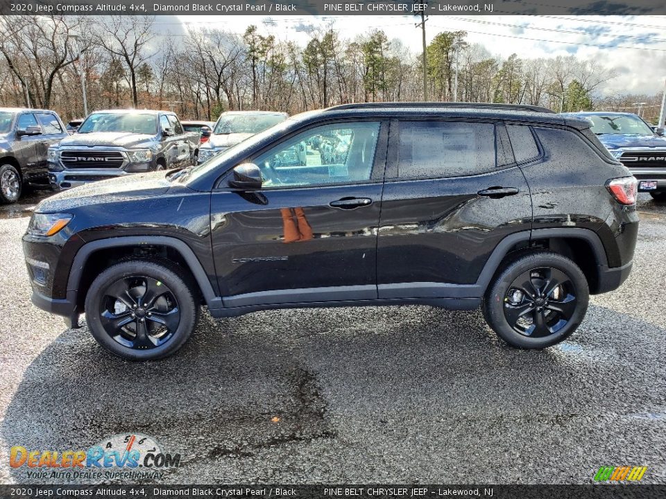 2020 Jeep Compass Altitude 4x4 Diamond Black Crystal Pearl / Black Photo #3