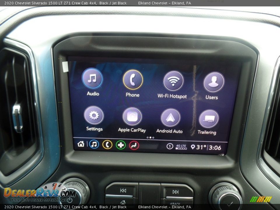 2020 Chevrolet Silverado 1500 LT Z71 Crew Cab 4x4 Black / Jet Black Photo #26
