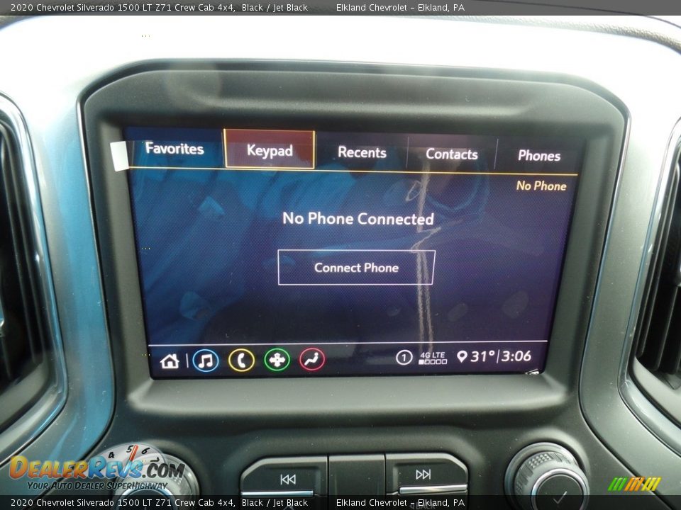 2020 Chevrolet Silverado 1500 LT Z71 Crew Cab 4x4 Black / Jet Black Photo #29