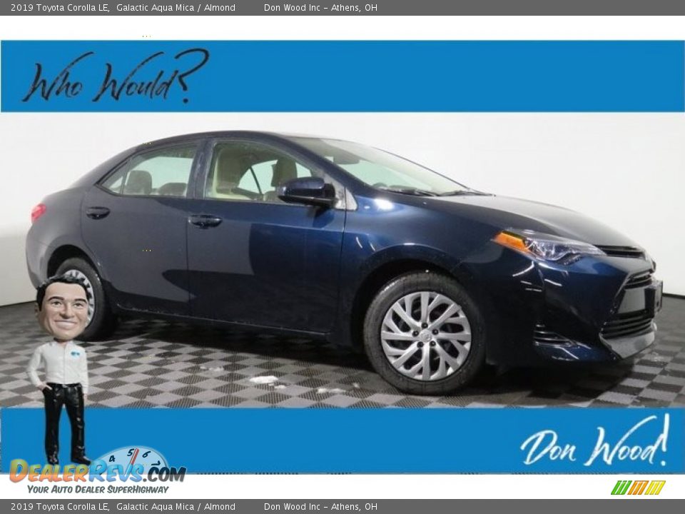 2019 Toyota Corolla LE Galactic Aqua Mica / Almond Photo #1