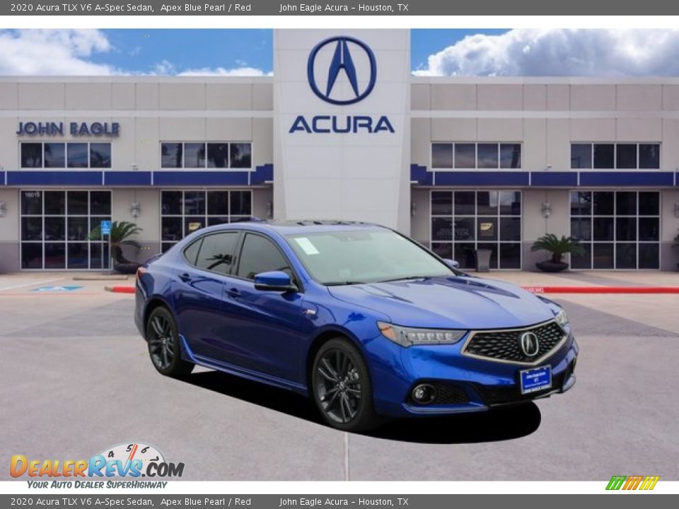 2020 Acura TLX V6 A-Spec Sedan Apex Blue Pearl / Red Photo #1