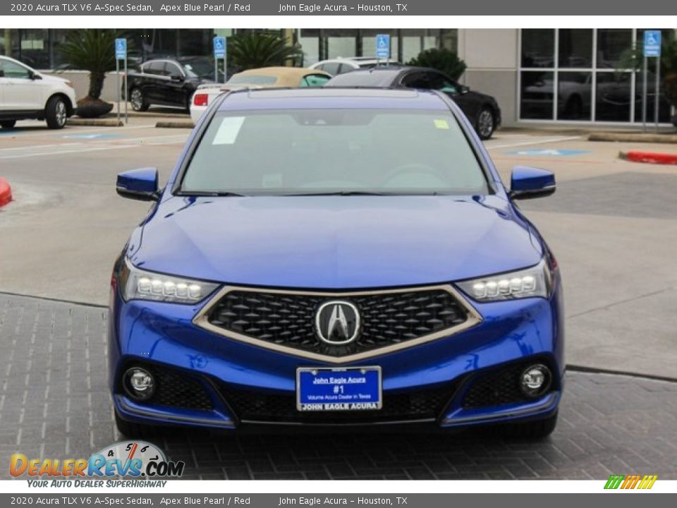 2020 Acura TLX V6 A-Spec Sedan Apex Blue Pearl / Red Photo #3