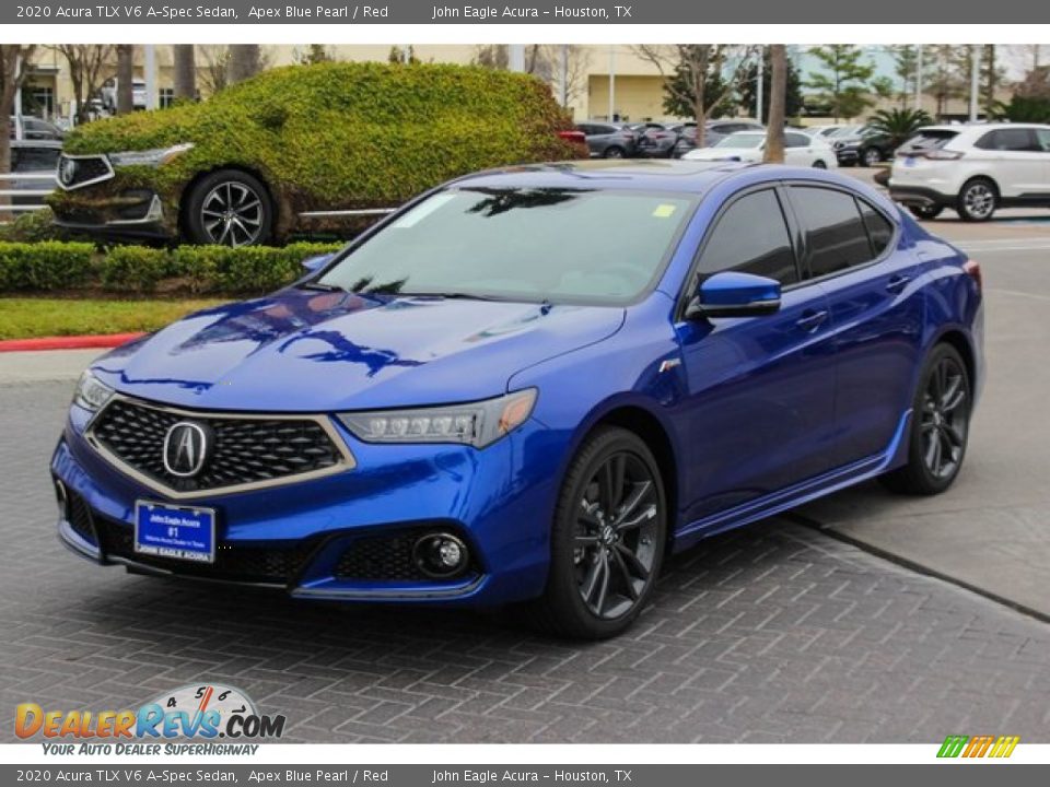 2020 Acura TLX V6 A-Spec Sedan Apex Blue Pearl / Red Photo #4