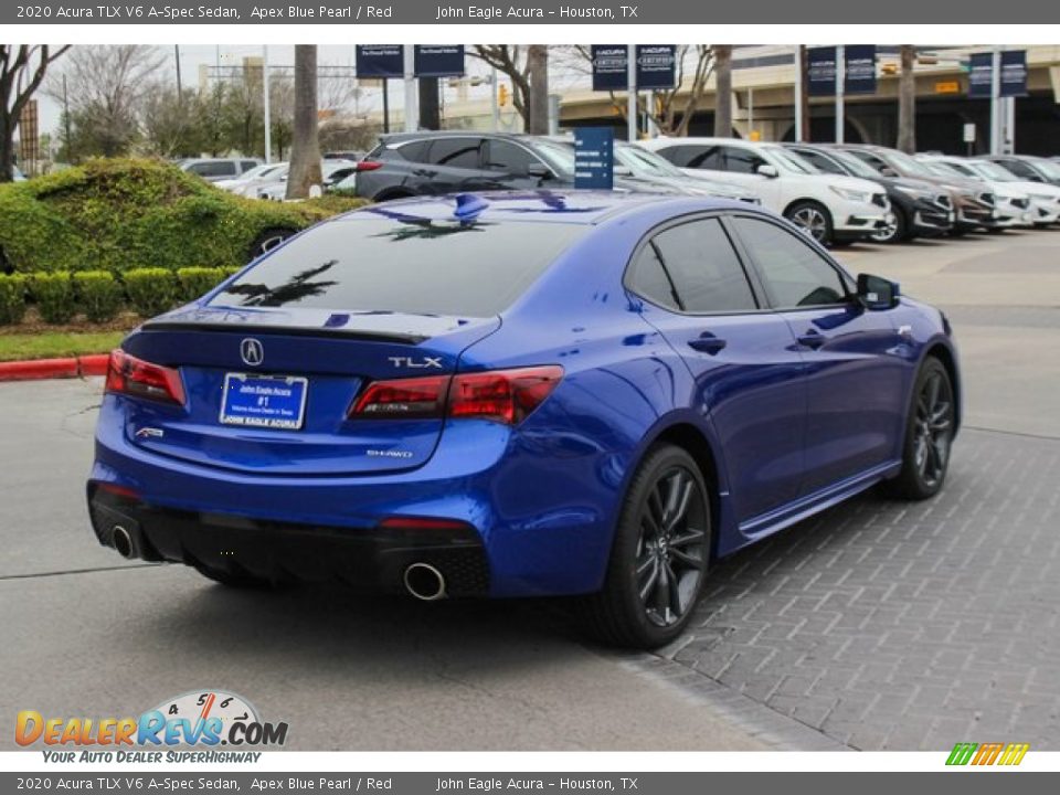 2020 Acura TLX V6 A-Spec Sedan Apex Blue Pearl / Red Photo #8