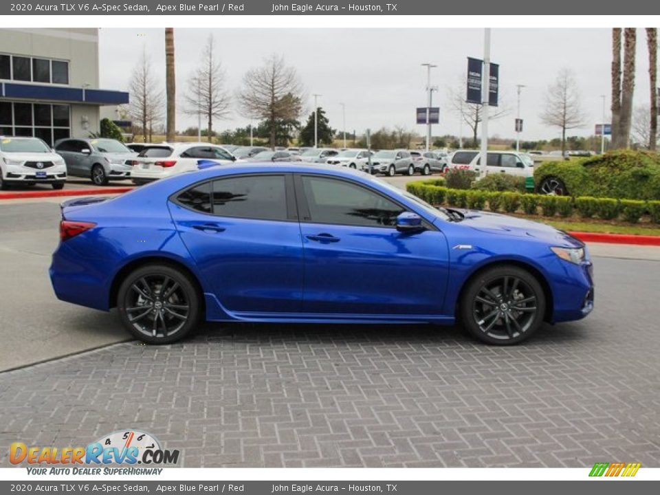 2020 Acura TLX V6 A-Spec Sedan Apex Blue Pearl / Red Photo #9